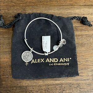 Alex and Ani Silver Initial Charm Bracelet